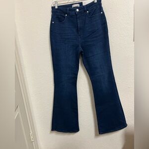 Women's Dark Blue Jeans slim flare